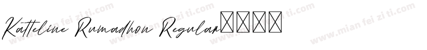 Katteline Rumadhon Regular字体转换